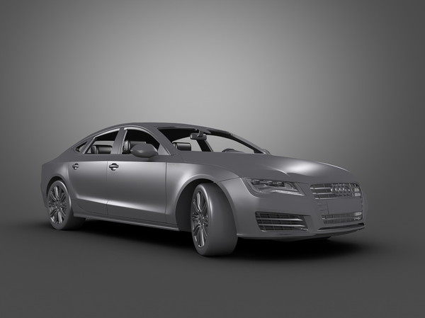 3d model audi car - Audi A7 Sportback (2011) by Swan3DStudios